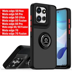 Shockproof Funda for Motorola Edge 70 60 Pro 50 Neo 60 Fusion 50 Ultra Case Translucent Matte Ring Stand Capa Cover
