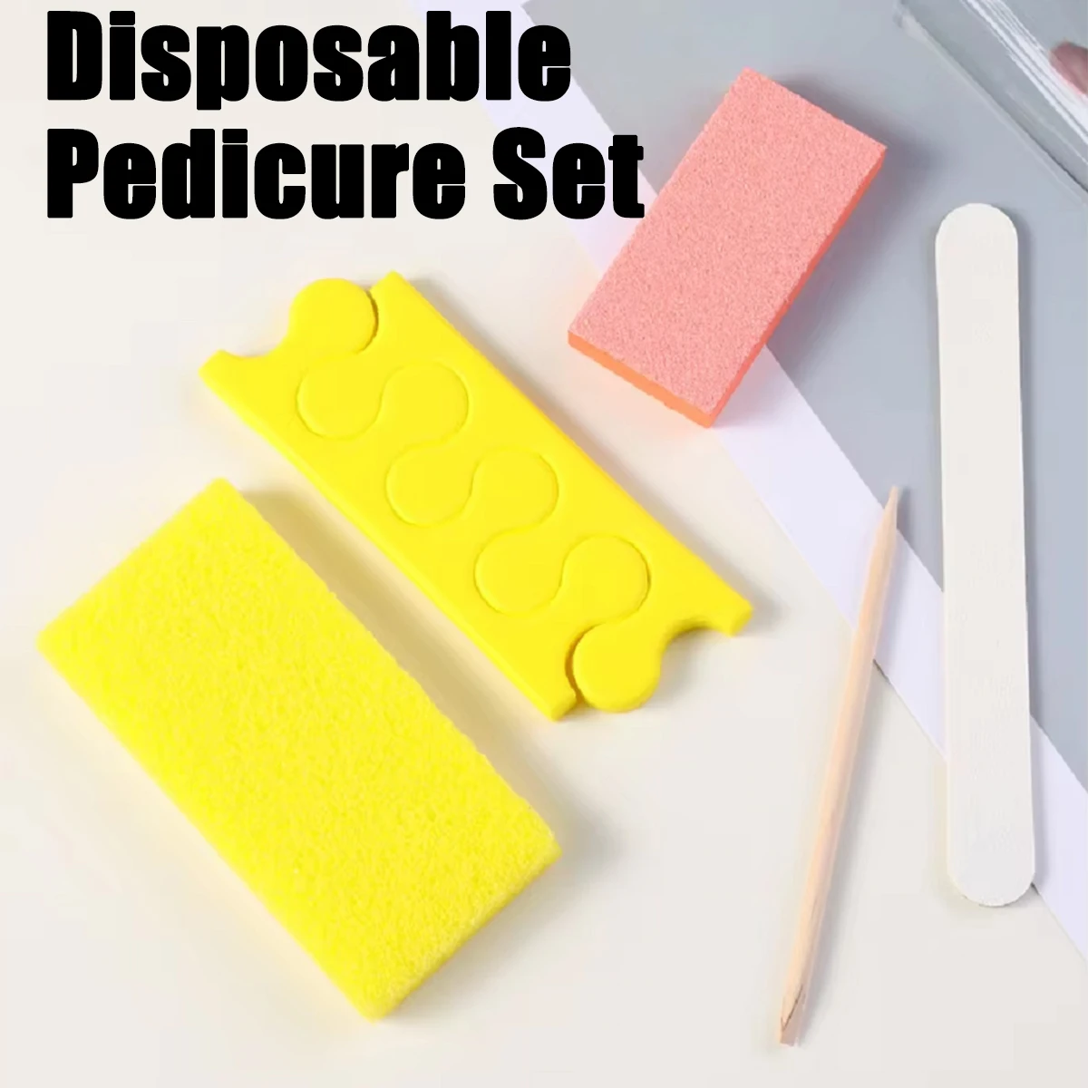 Disposable Pedicure Set Manicure Nail Kit Nail File and Buffer Suit-100set