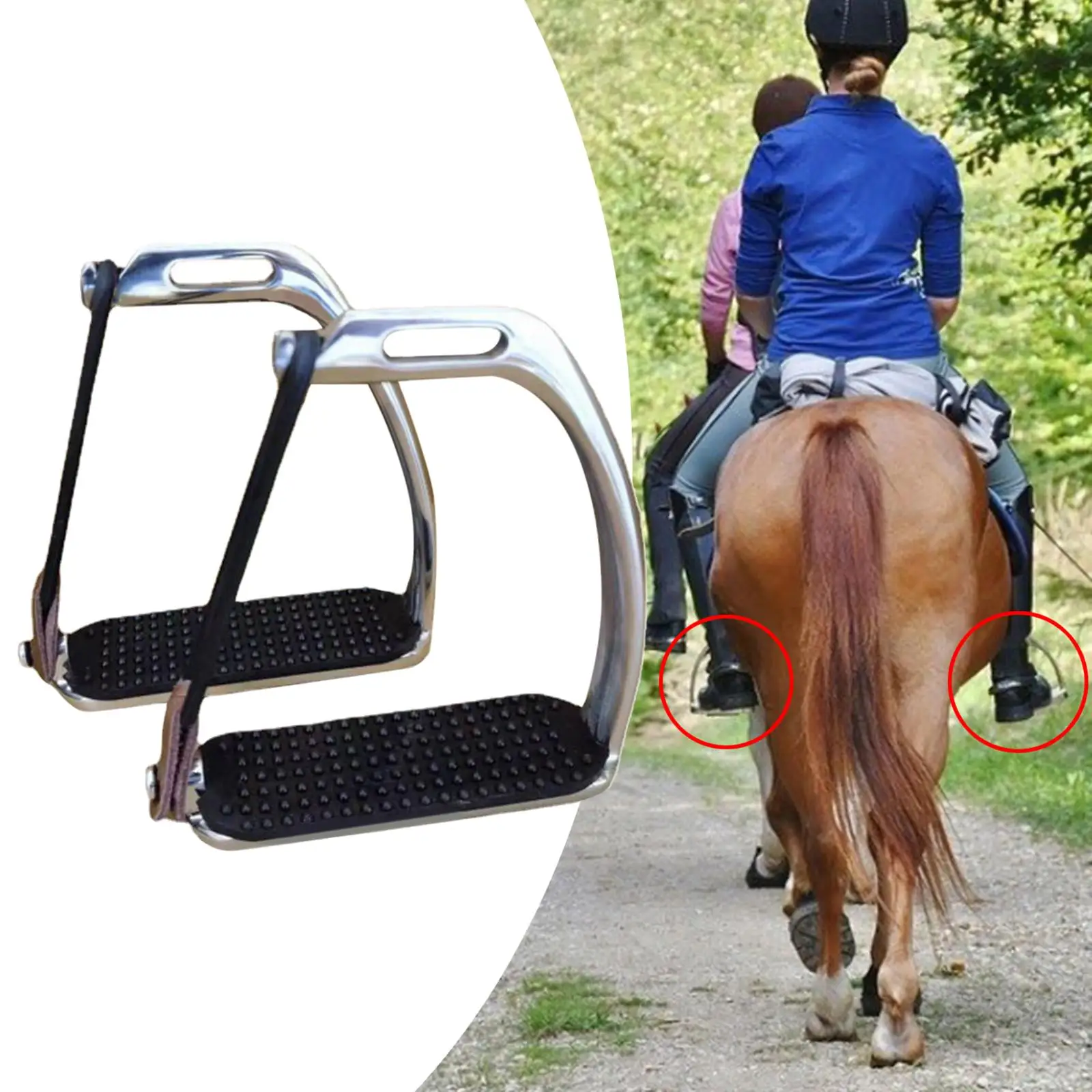 2Pieces Training Tool Horse Riding Stirrups for Western Riding Accessories