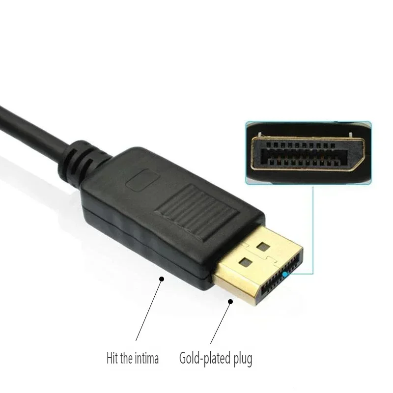 Display Port DP to VGA Adapter Cable Male to Female Converter for PC Computer Laptop HDTV Monitor Projector