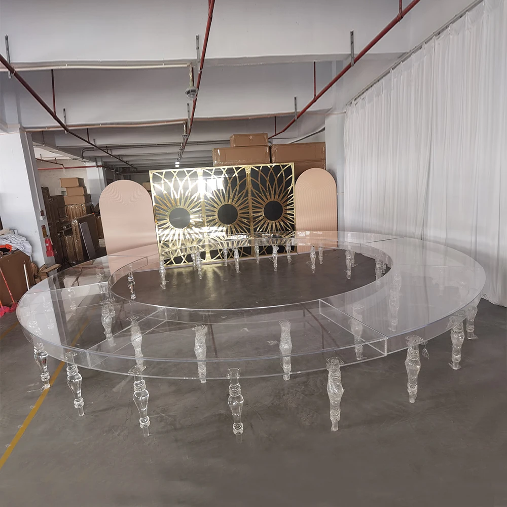 

Hot Sale Transparent Furniture Acrylic Dinning Table Ultra Modern Dining Table Design For Wedding