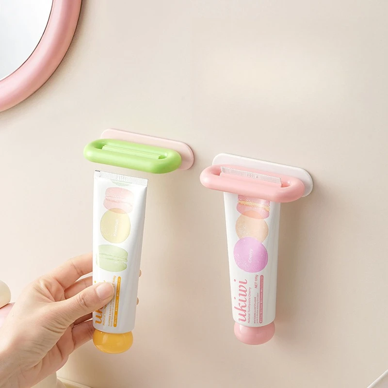 Manual Toothpaste Squeezing, Facial Cleanser, Wall Mounted Toothpaste Pressing Device, Storage Rack, Clip, Lazy Toothpaste Squeezing Device