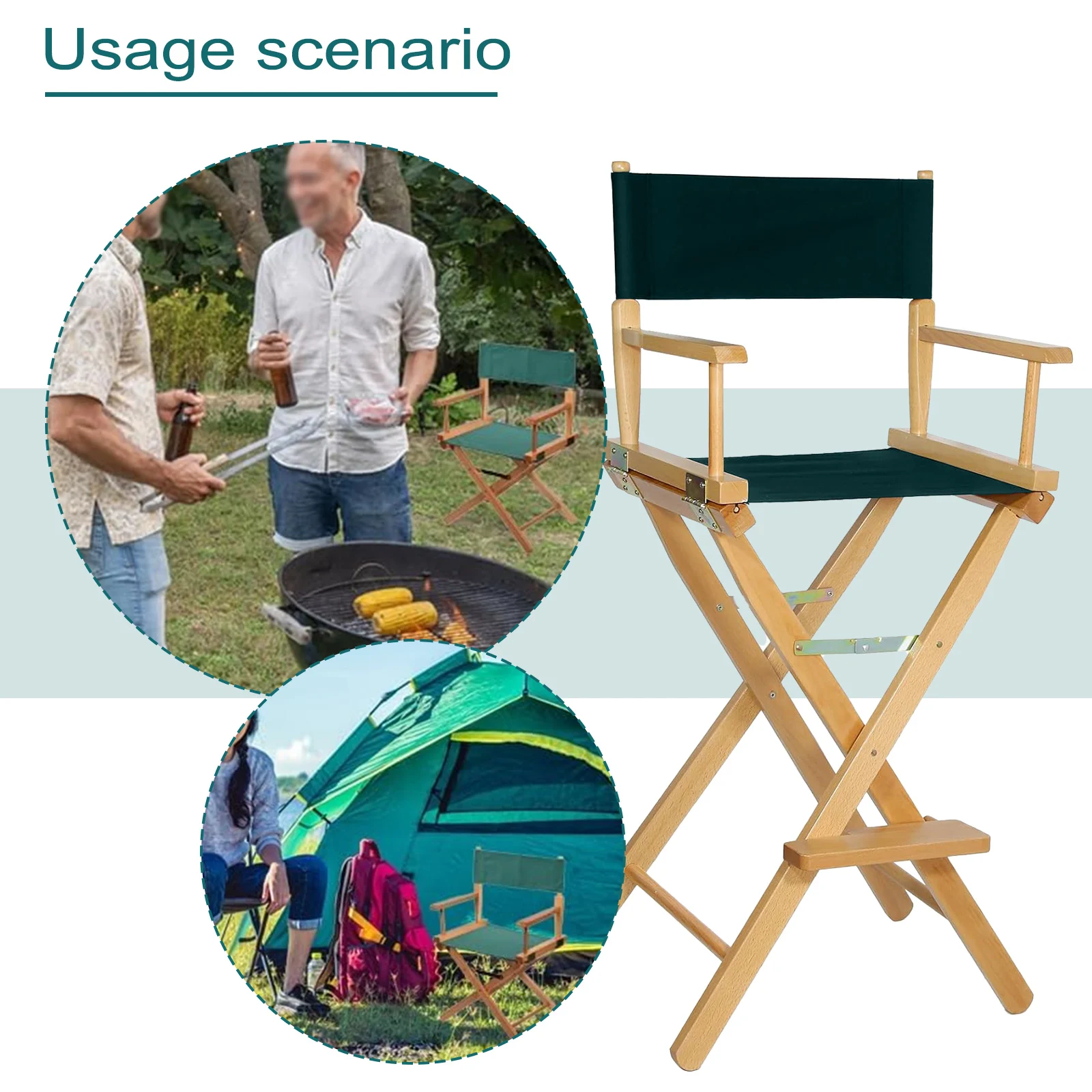 Home decoration Outdoor Chair cover Indoor Stool protector Replacement kit Set Canvas Solid green Cute New 2019
