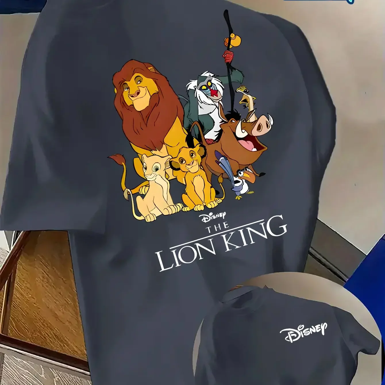 تي شيرت رجالي مطبوع مع حدث سيمبا ليون كينج وملابس كاجوال لكل من الرجال والنساء بأكمام قصيرة للأزواج