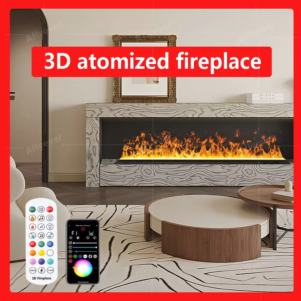 Multi-color 3D atomizing fireplaces Home fireplace decor Electronic steam humidifiers simulate flame embedded fireplaces