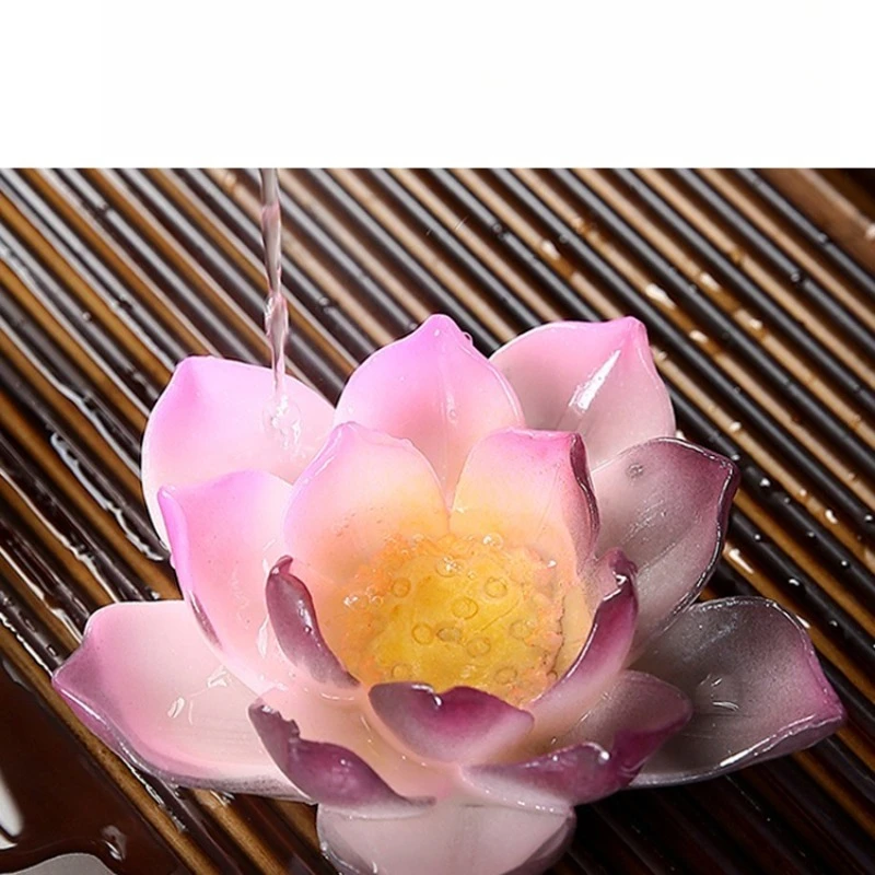 

Color-changing tea pet ornaments, lotus tea table decorations, tea ceremony accessories