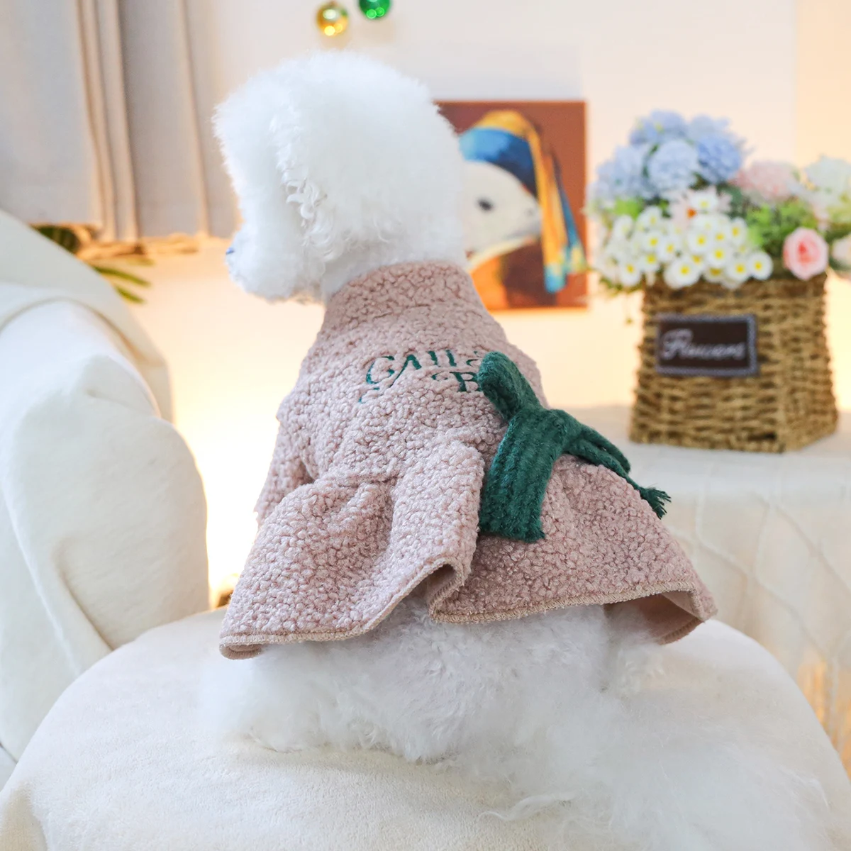 PETCIRCLE Dog Clothes Letter Dress For Small Medium Dogs Puppy Cat Autumn Winter Pet Clothing Dog Costume Pet Supplies Skirt