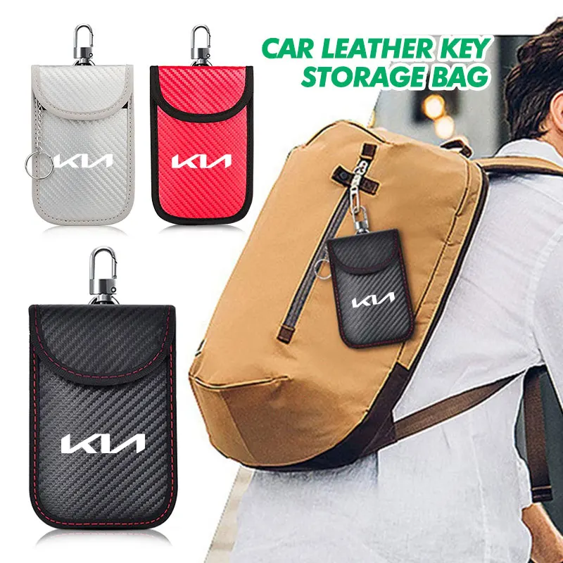 Estuche bloqueador de señal para llave de coche, bolsa con bloqueo RFID sin llave para KIA K5 K2 Optima Soul Spectra Niro Cadenza Sephia Carens