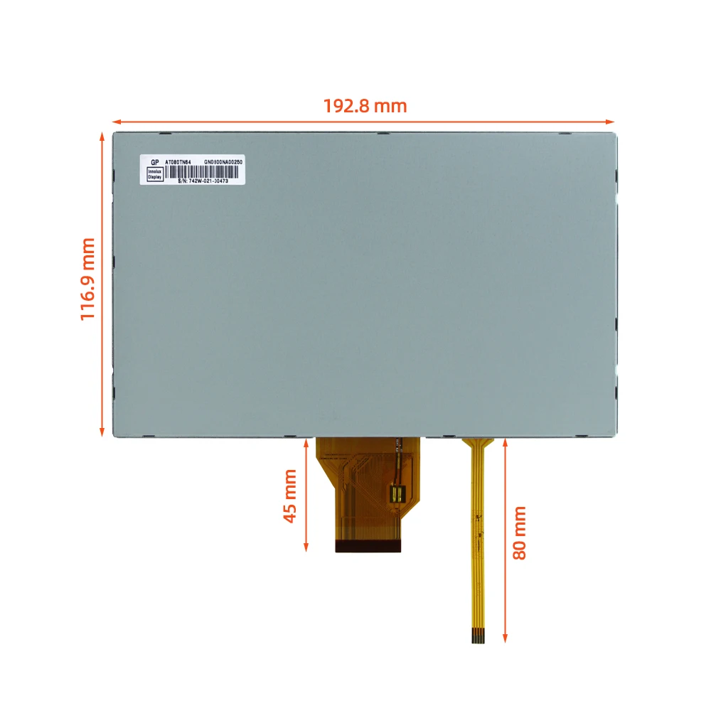 8-inch  TTL50P 800 * 480 AT080TN64 LCD screen 4-wire resistive touch screen 20000938-30 handwriting screen