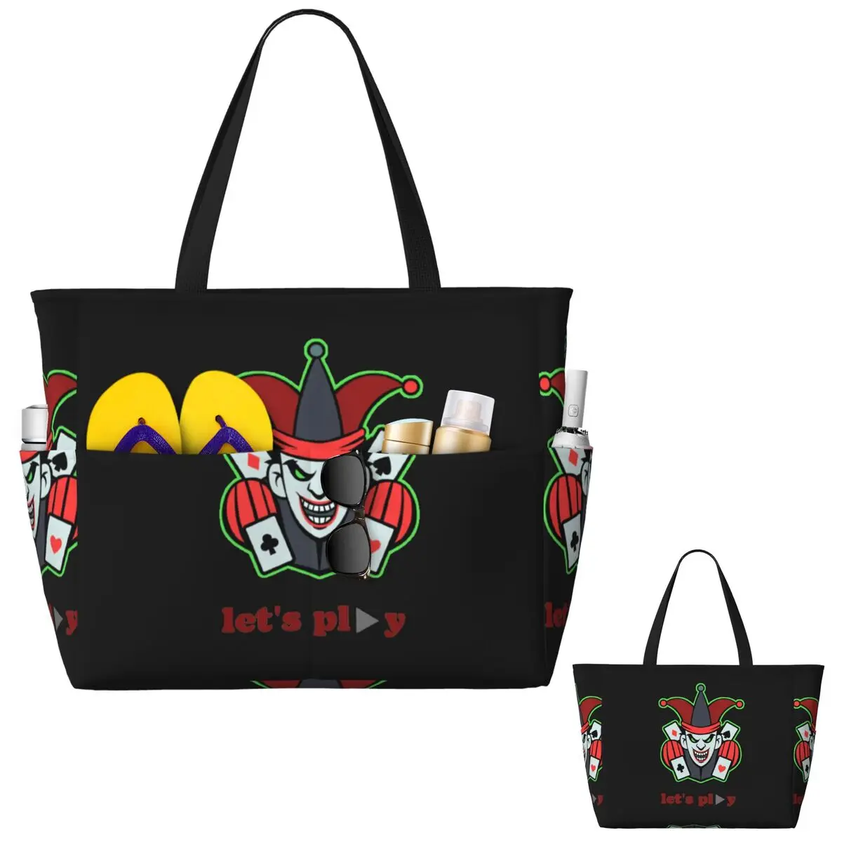 poker-card-game-casino-beach-tote-bag-sport-gym-yoga-duffle-large-tote-bag-women-travel-bag-fitness-bag