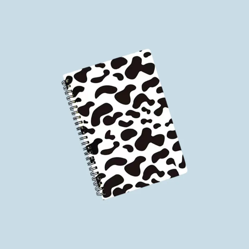 A5 simple leopard print notebook cow stripe horizontal line coil student portable diary business office high value birthday gift