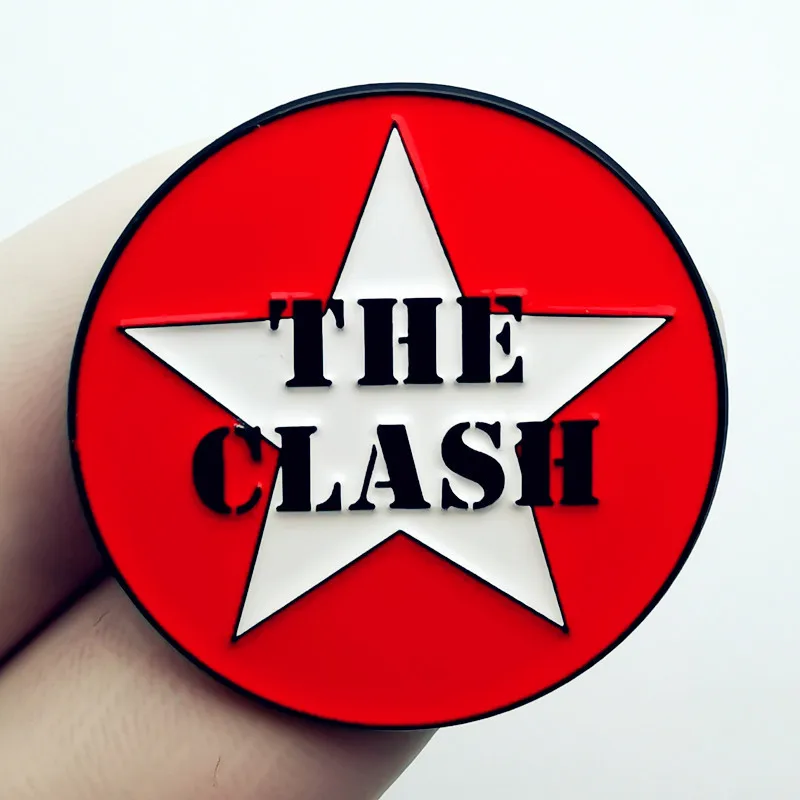 العناصر الشعبية بروش الإلهام الفني الموسيقي الملحقات الأكثر المفضلة علامات الفرقة المينا شارة بدبوس تعزيز الموضة #5