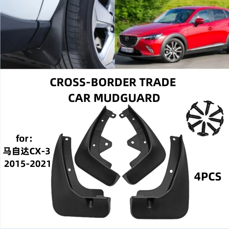 

Suitable for 2015-2021 Mazda CX-3 Mudguards Fender Mudflaps Front Rear Flares Splash Guards Cover Car Accessorie