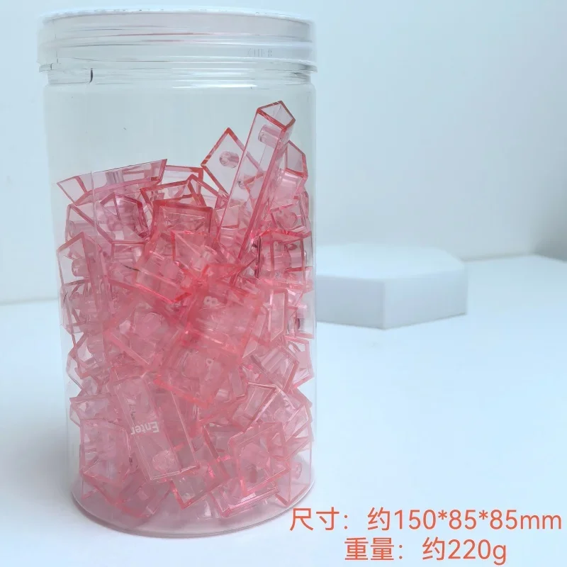 لوحة مفاتيح ميكانيكية ذات مسحوق كريستالي للكمبيوتر الشخصي شفافة تمامًا 119 مفتاحًا مجموعة كاملة صغيرة من المصنع الأصلي تخصيصًا عاليًا بنفسك #4