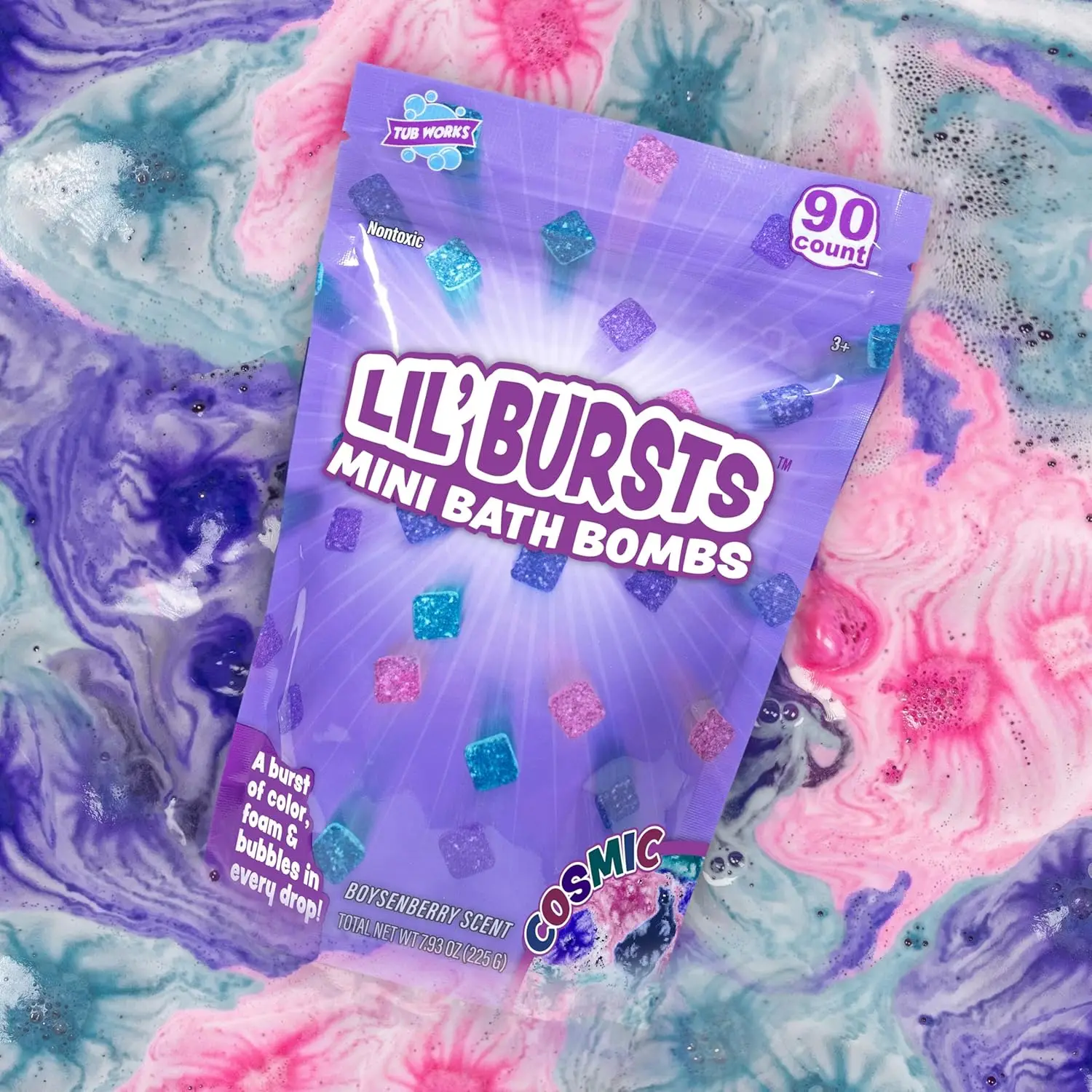 

Mini Bath Bombs for Kids, 90 Count Cosmic - Nontoxic, Colorful, Foaming Fun
