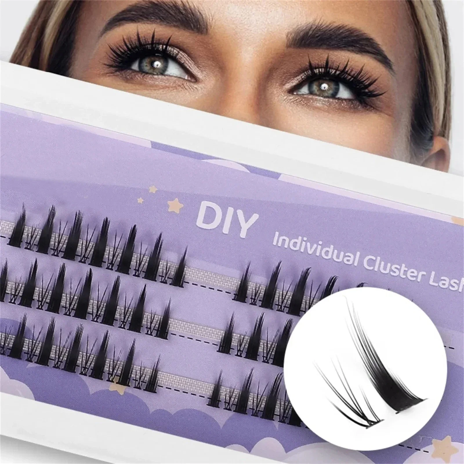 Individual Lashes 42 Cluster Pure Wild Trilogy False Eyelash Natural Simulation Segmented Single Cluster Fake Eyelashes