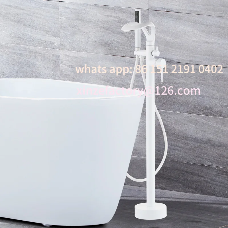 

Customizable winter love personalized water outlet rotating floor-to-ceiling bathtub faucet shower single handle vertical