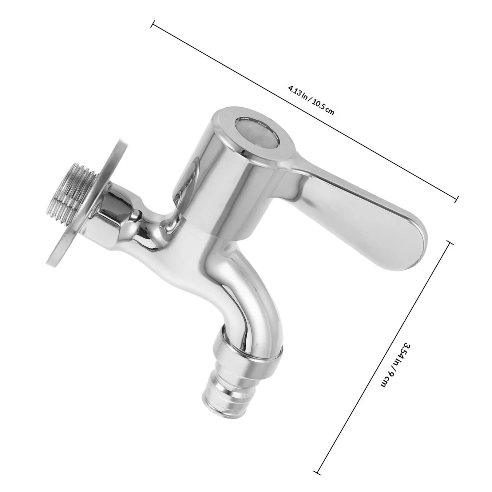 Wall Mounted Washing Machine Faucet Single Cold Handle Quick Open Leakproof Outdoor Sink Laundry Tub Basin Water Spout Hose