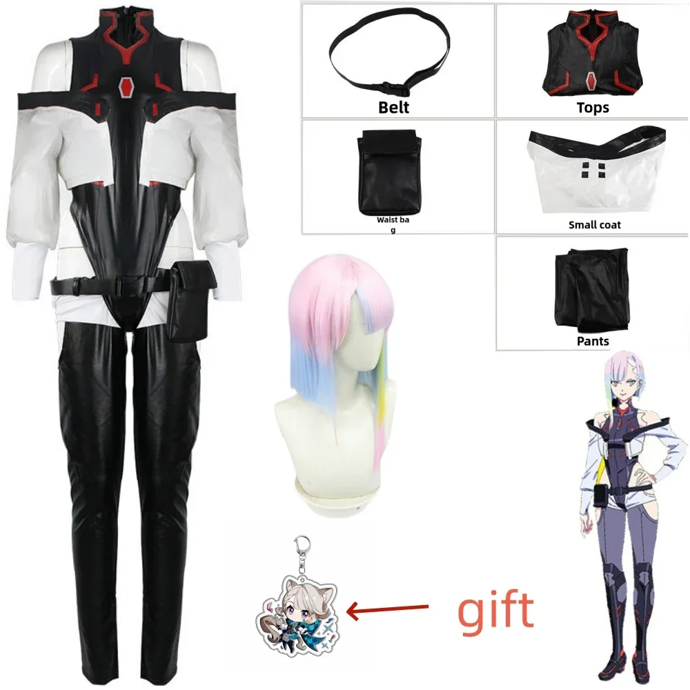 

Lucy Cyberpunk Cosplay Anime Cyberpunk: Edgerunners Lucy Cosplay Costume Sexy Role Play Lucy Uniform Wig Halloween for Women