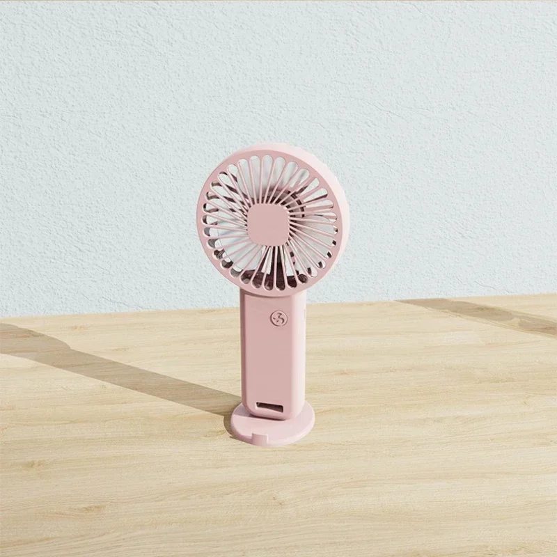 2024 New Mini Handheld Fan Silent Long-lasting Battery Life Can Be Used As Phone Stand USB Rechargeable Portable Air Conditioner