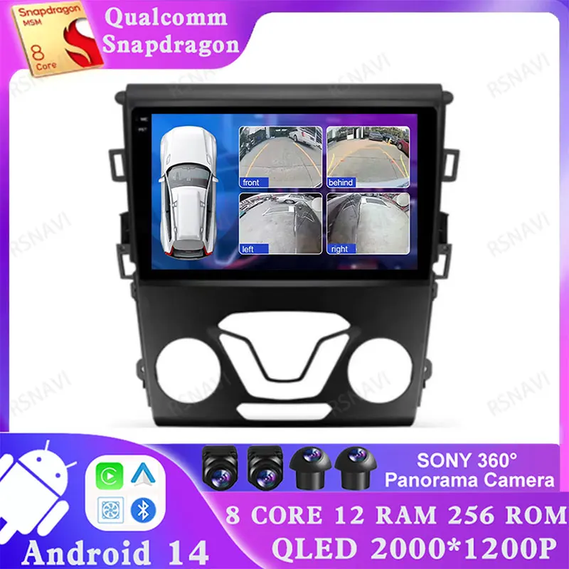 

Android 14 For Ford Mondeo 5 Fusion 2012 - 2014 5G WIFI DSP GPS Viedo Player Qualcomm BT Stereo Car Radio Multimedia NAVI 4G LTE
