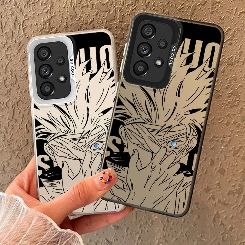 Cartoon Killua Zoldyck Eye For Samsung Galaxy A73 A72 A71 A56 A55 A54 A53 A52 A52S A51 A36 A35 M11 Colored Silver Phone Case