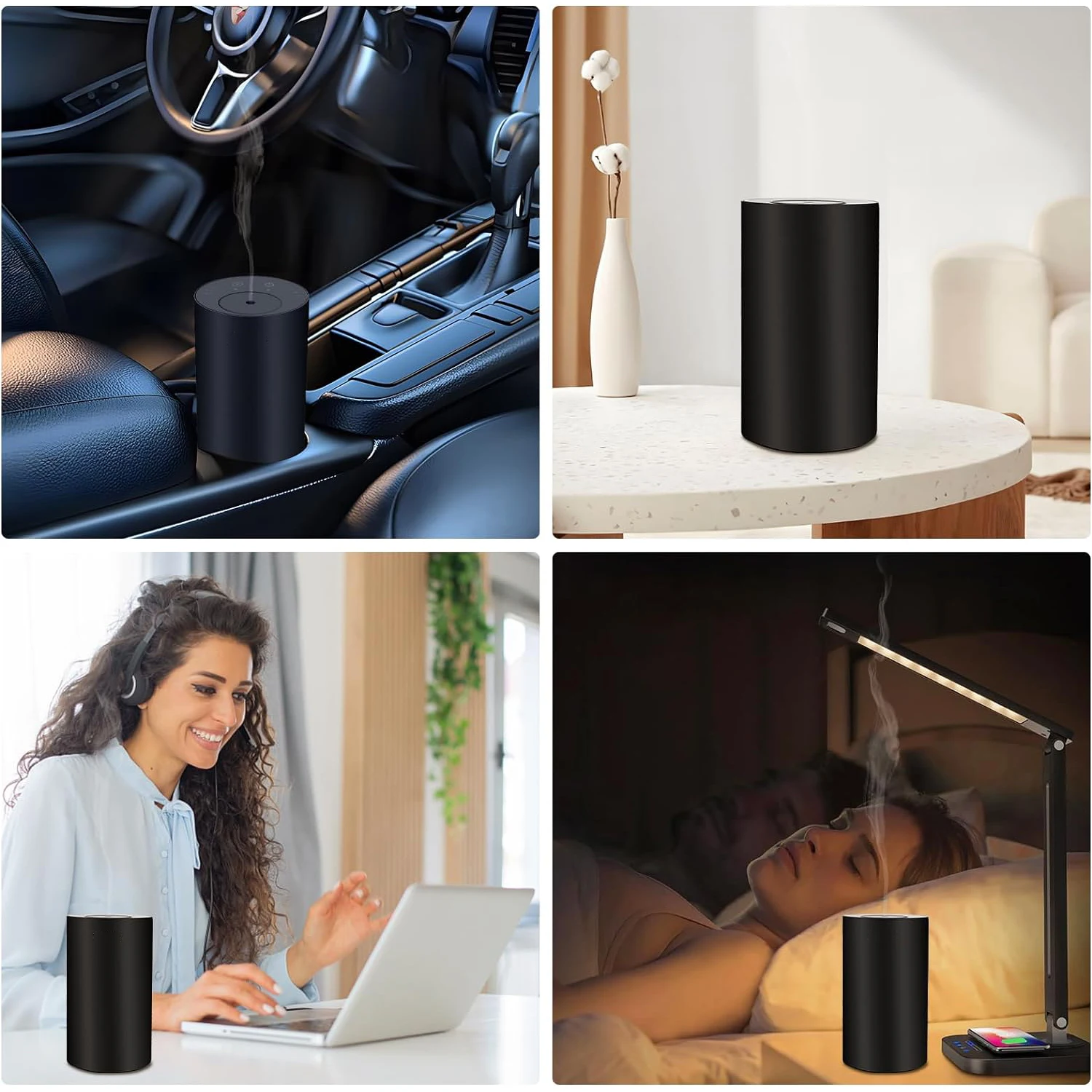 Luxury Car Aromatherapy Portable Metal Aroma Nebulizer Electric Perfume Smell Waterless Scent Essential Oil Diffuser Machine