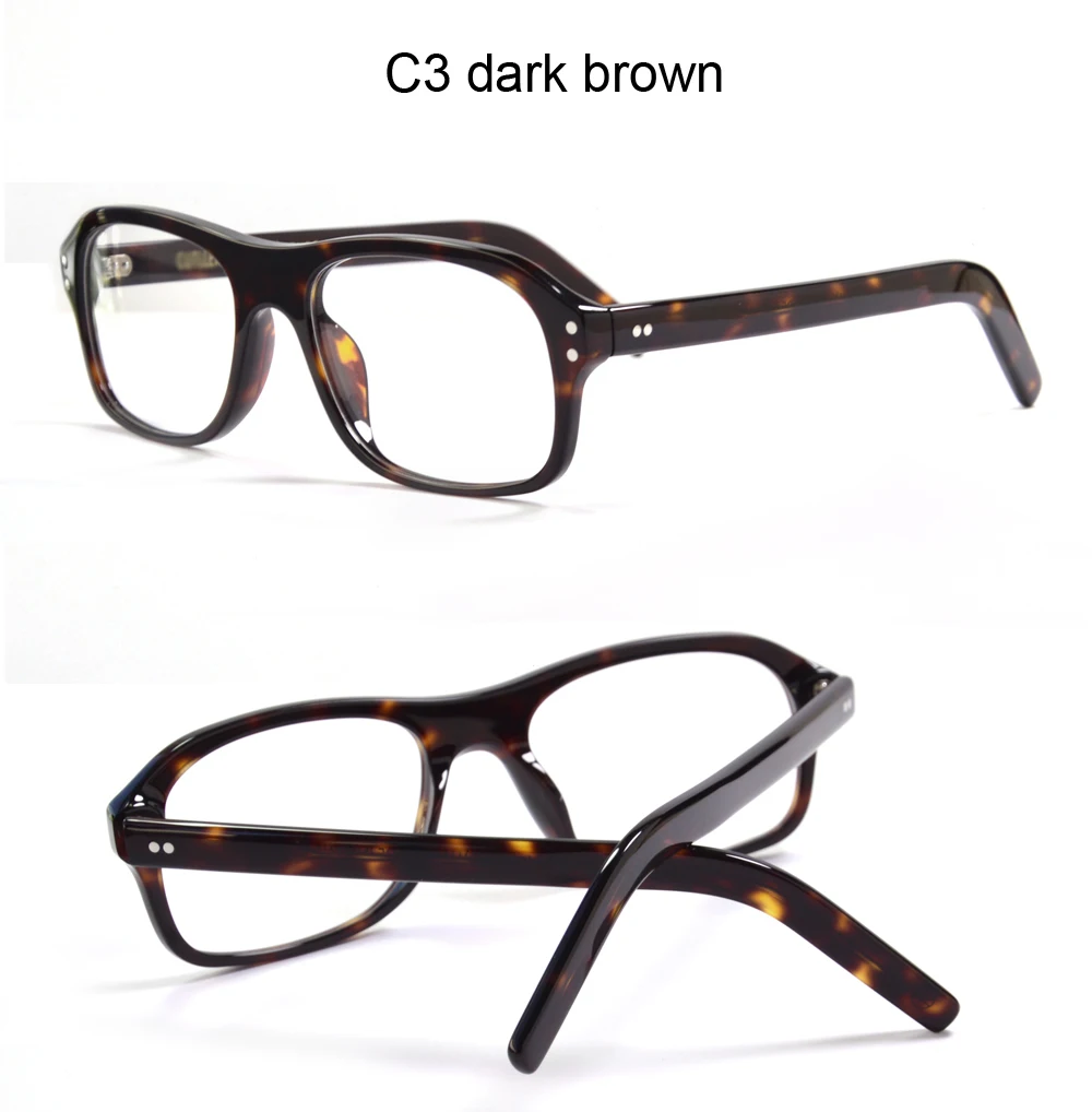 Kingsman Brillengestell mit Etui, Retro, handgefertigt, Acetat, rechteckige Brillen für Herren, Kingsman Agent Eggsy-Brille – Detail 13