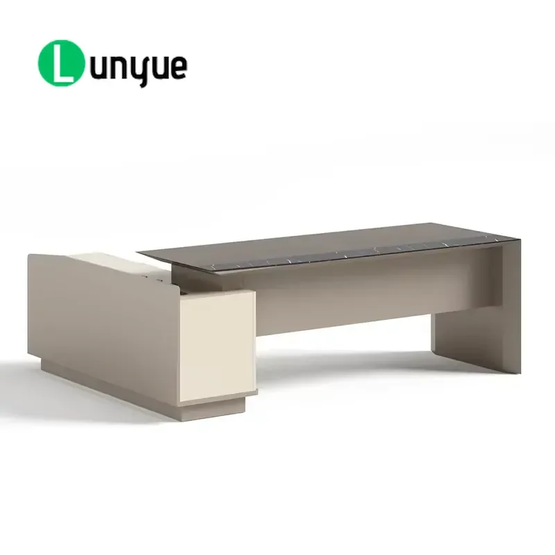 Modern Luxury L Shaped Office Desk MDF Manager Table for Home Study Workstation Wholesale Durable Stylish Computer Writing