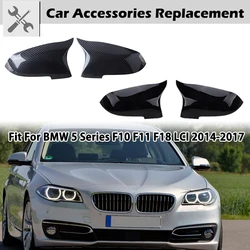 Rhyming Rearview Mirror Cover Side Mirror Cap Car Accessories Fit For BMW 5 Series F10 F11 F18 LCI 2014-2017 F07 F12 F06 F01