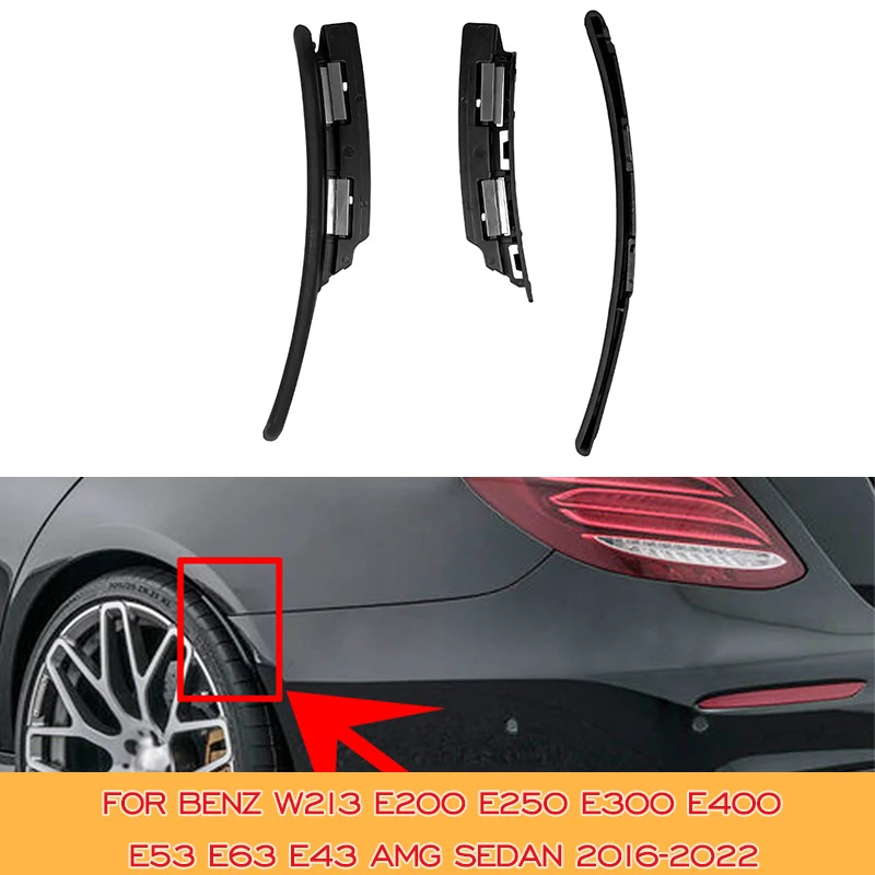 For Mercedes Benz W213 E200 E250 E300 E400 E53 E63 E43 AMG Sedan 2016-2022 Car Rear Bumper Fender Flare Arch Wheel Eyebrow Lip