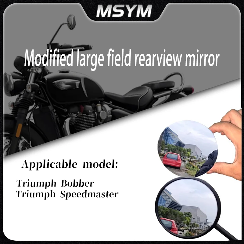 

Motorcycle Accessories Convex Mirror Increase Rearview Mirrors Side Mirror View Vision Lens For Triumph Bobber Speedmaster