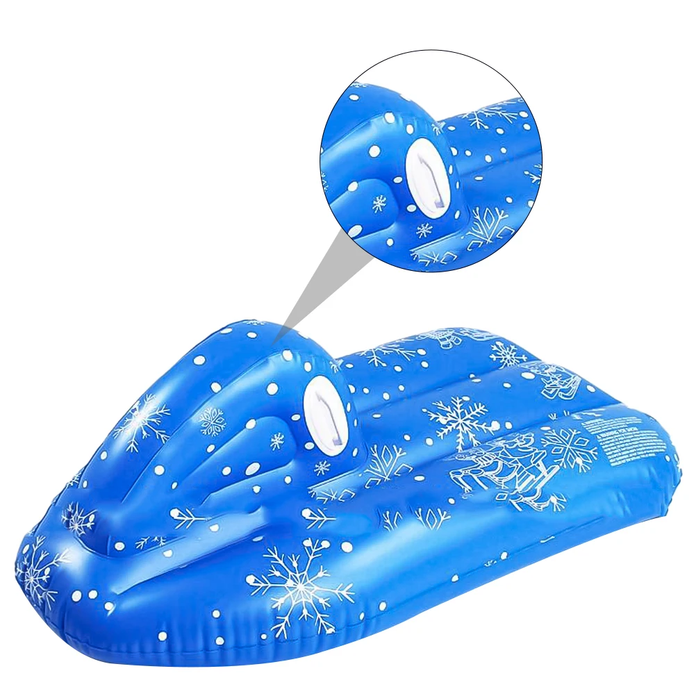 Inflatable Snow Tube PVC Skiing Ring Large Size Cold Resistant Portable Kids Sleds Winter Toy Foldable Snow Sled