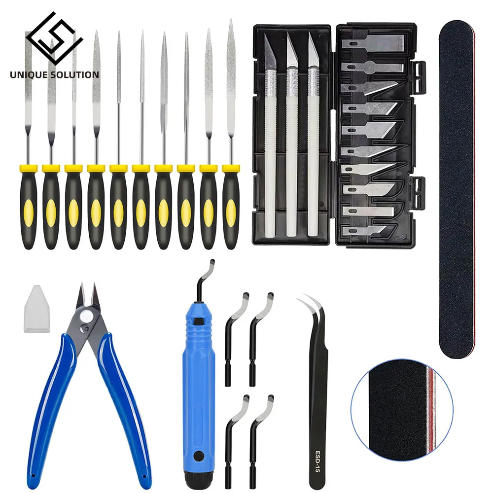 

Unique Deburring Tool Kit Engraving Knife Carving Tool DIY 3D Printer Part 3D Model File Cutter Scraper Material Removal Tool