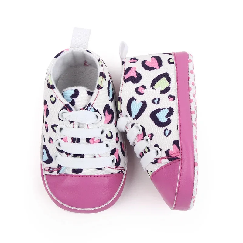 New baby shoes cartoon pattern canvas soft-soled toddler baby shoes