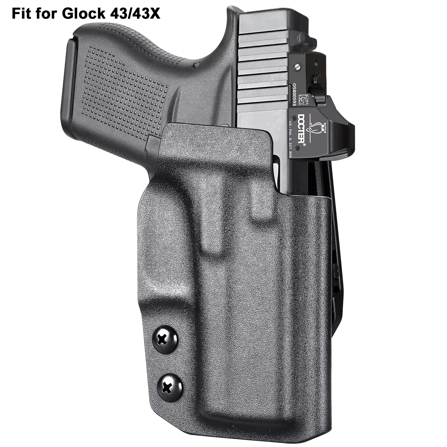 

Fit for Glock 43/43X,OWB Kydex Holster with Belt Clip Open Carry Pistol Case Pouch,right hand