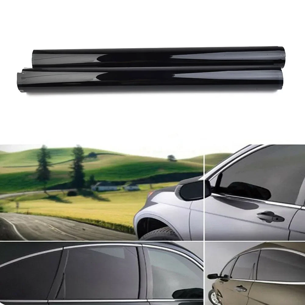 100x50cm Black Anti-ultraviolet New Car Home Window TINT 5%VLT Black Film Foil Sticker Decal+Scraper 1*Window Sticker+1*Scraper