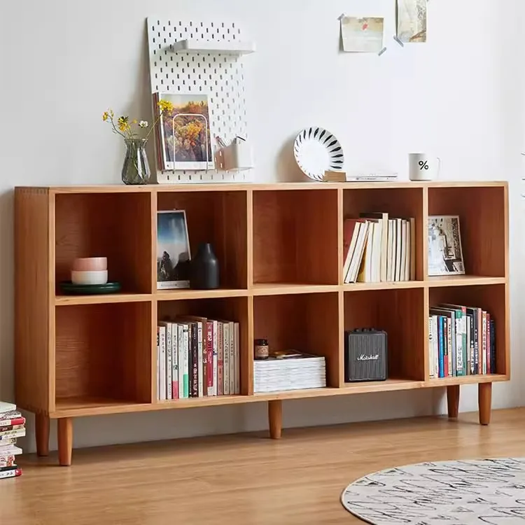 تخصيص رف الكتب الشمال عرض الرف الكرز غرفة المعيشة الطابق لعبة خزانة