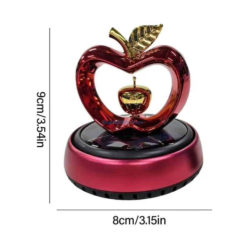 T3LF ソーラーカーフレグランスオーナメント ハート型太陽エネルギー車の香りディフューザー装飾用ダッシュボードフレグランス