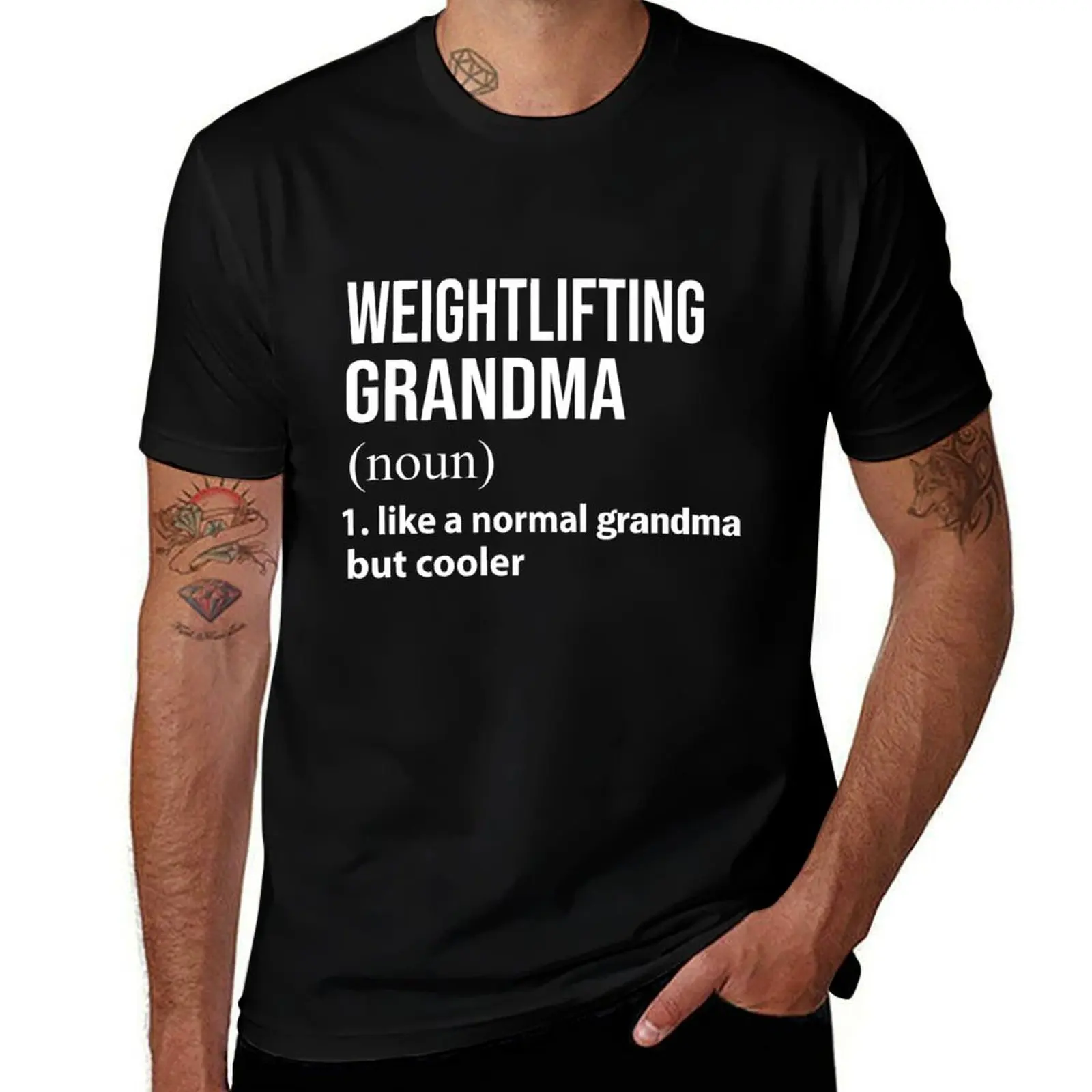 Weightlifting grandma like a normal grandma but cooler T-Shirt Big Size Simple T-Shirt