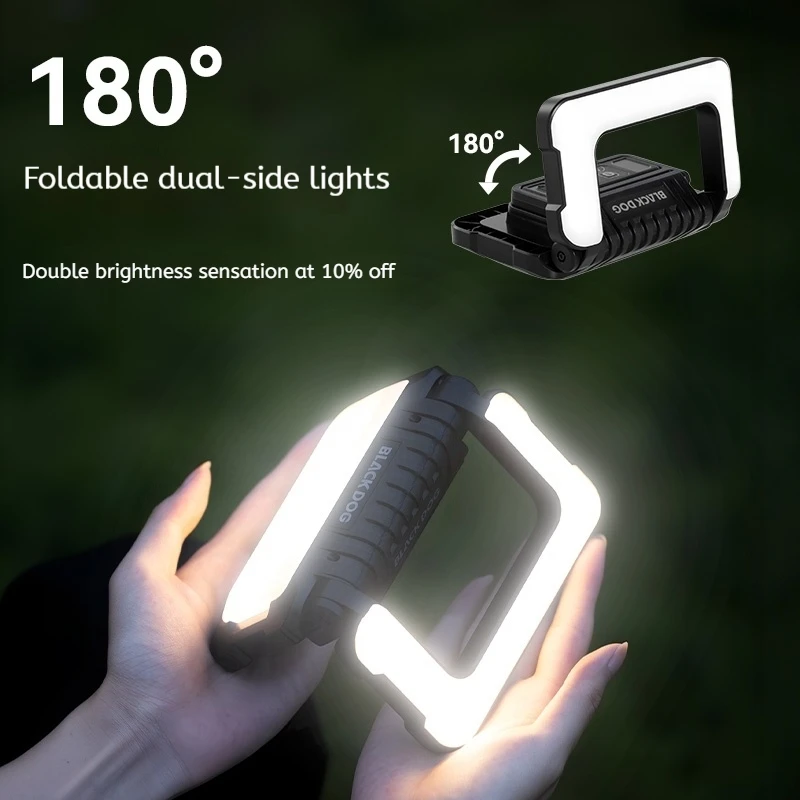 

Naturehike BLACKDOG Whistle Shadow - Tactical Folding Camping Double Sided Lights with One Key Unlimited Dimming High Brightness