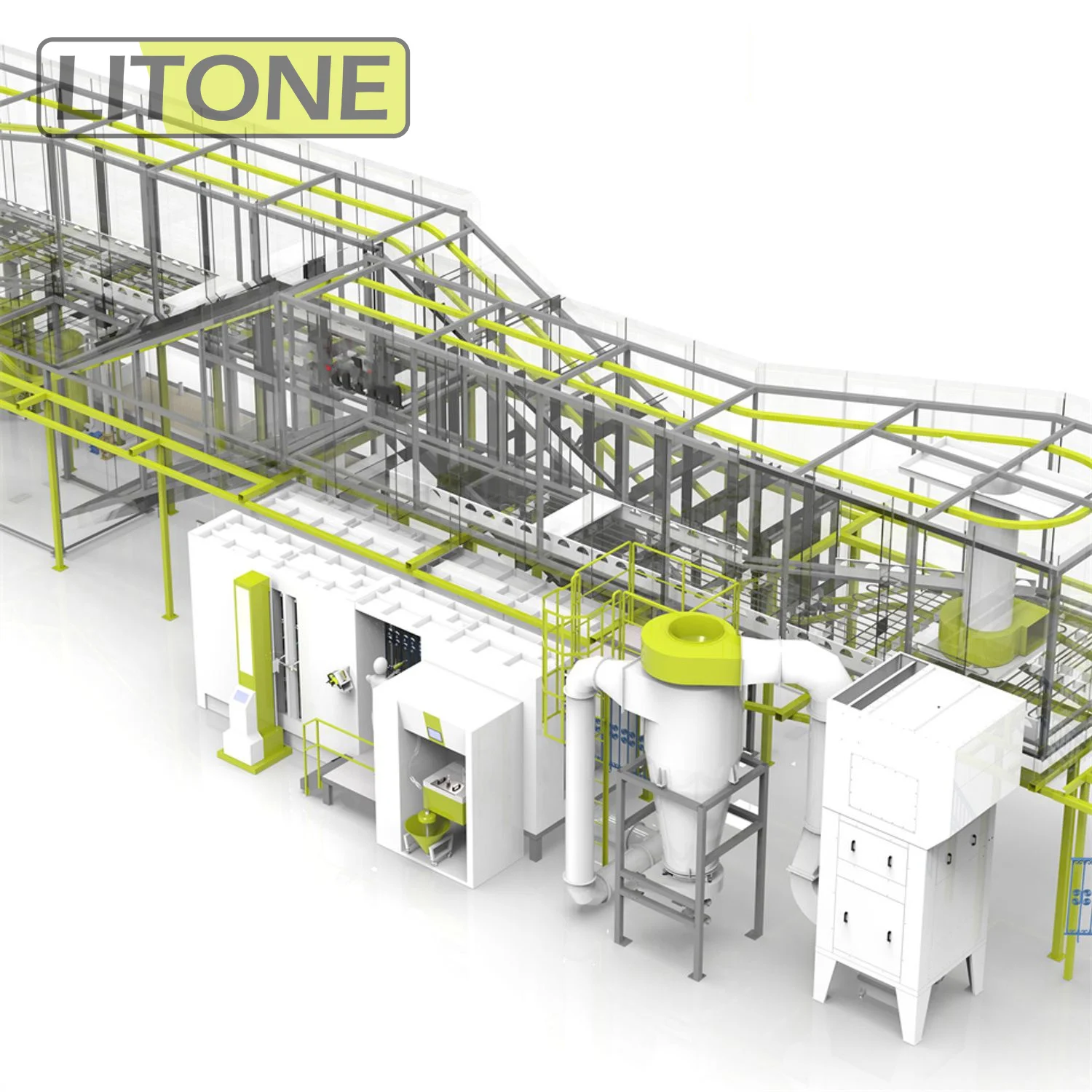 Competitive Price Transport System Conveyor Chain And Spray Booths For Dip Tank Pretreatment Epoxy Polyester Powder Coating