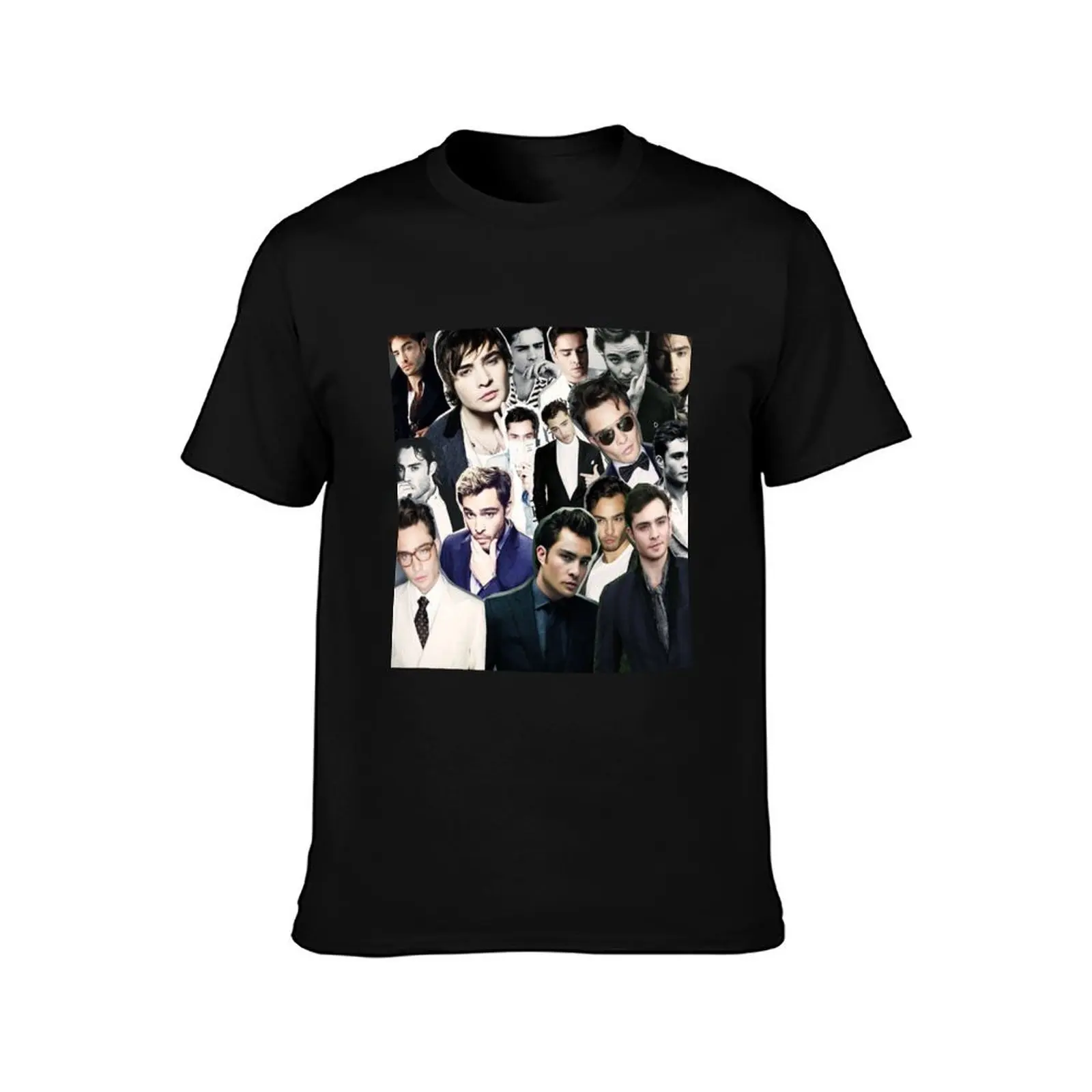 ed westwick collage T-Shirt vintage oversized t shirt plus size tops compression shirt men