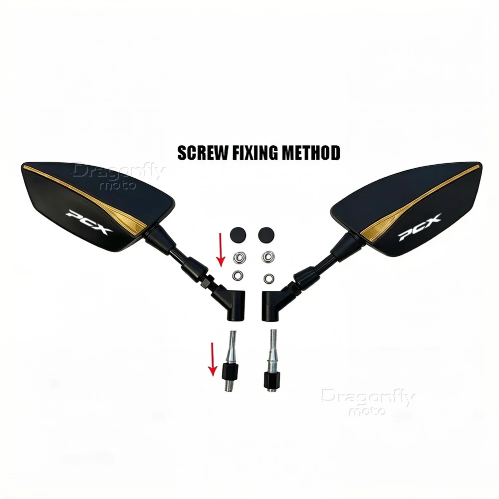 For Honda PCX125 PCX150 PCX160 PCX 125 150 160 2018 - 2024 8/10mm Universal Adjustabale Rearview Rear View Mirrors Side Mirror - view 5