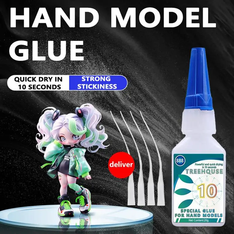 

Figure Repair Glue 20g Strong Adhesive Bonding For Crafts Quick-Dry Welding Glue With Applicator Tip Toys Wood Products Glue