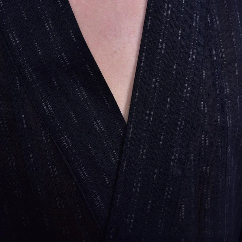 Kimono samurai tradizionale giapponese per uomo yukata accappatoio hekoobi stile sciolto sauna indossare cintura homewear abito lungo in cotone