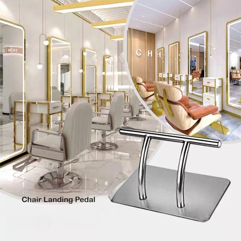 

Barber Chair Landing Pedal Barbershop Specialized Chair Accessories Silver Landing Footrest Applicable for Wahl 8504/8591 Salon