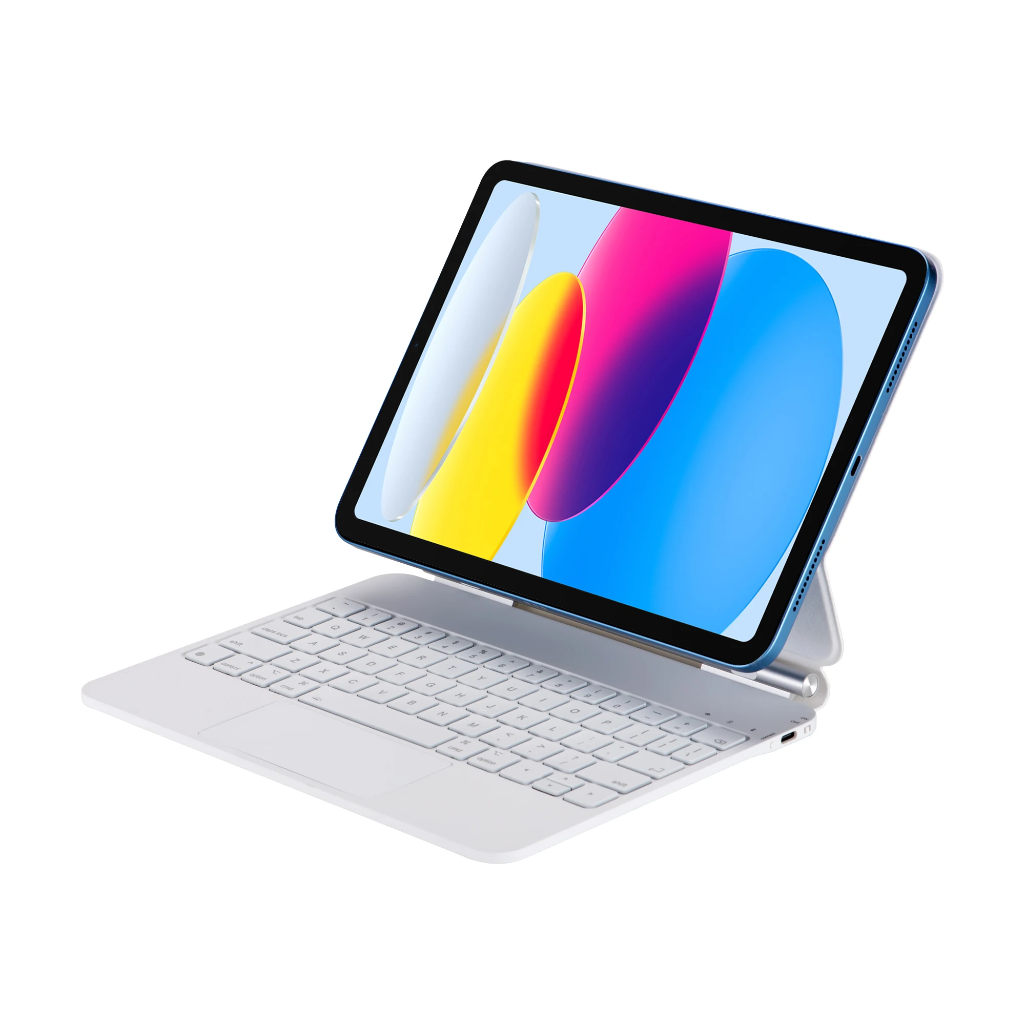 

For Bluetooth Magic Keyboard with Touchpad for IPad 11 A16 2025 10th Gen Laser Style Backlight Russian Language