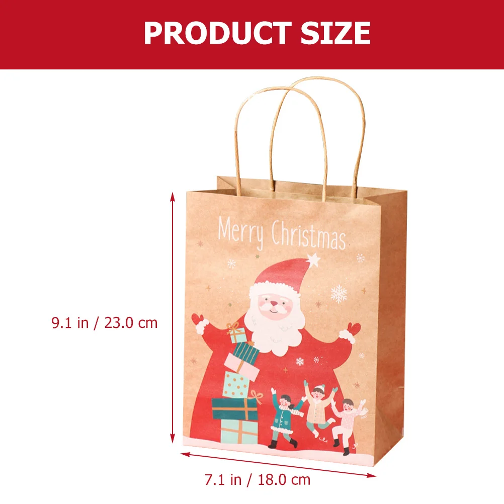 

25 Pcs Christmas Gift Wrapping Paper Bag Bags Party Jewelry Giftbags with Handles