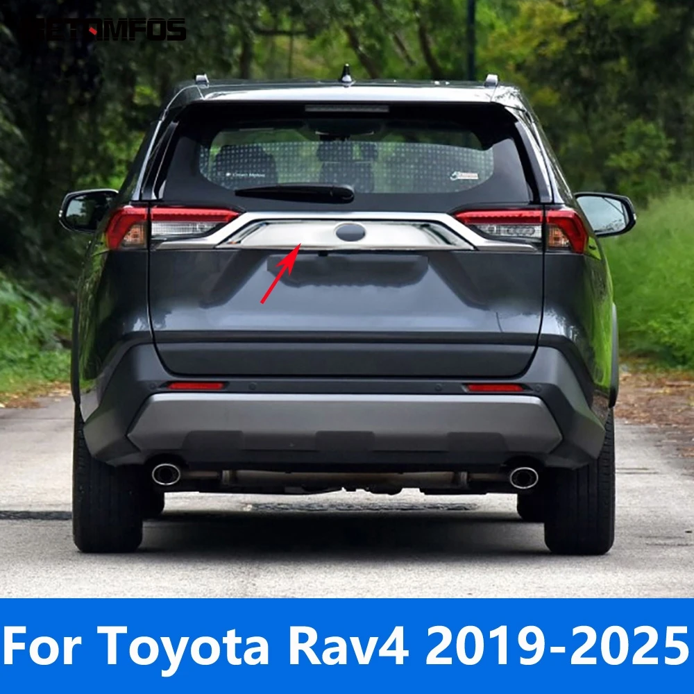 

Для Toyota Rav4 Rav 4 2019-2023 2024 2025 задняя верхняя крышка багажника из углеродного волокна, крышка багажника, накладка на багажник, внешние аксессуары